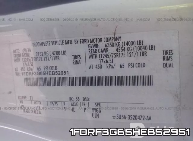 1FDRF3G65HEB52951 фото 10