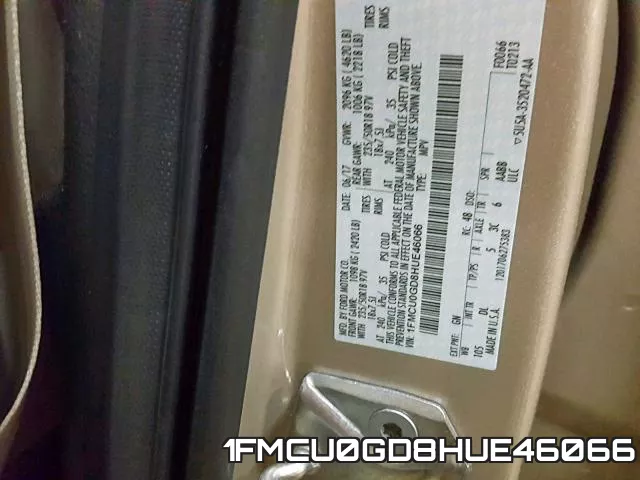 1FMCU0GD8HUE46066 фото 2