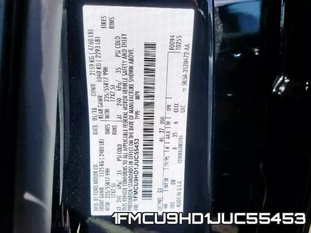 1FMCU9HD1JUC55453 фото 2