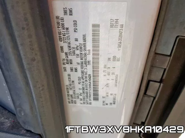 1FTBW3XV8HKA10429 фото 2