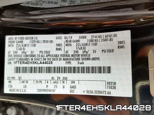 1FTER4EH5KLA44028 фото 2