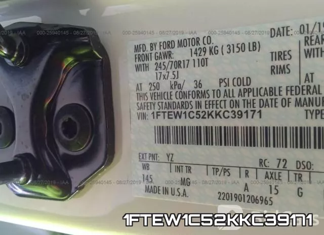 1FTEW1C52KKC39171 фото 10