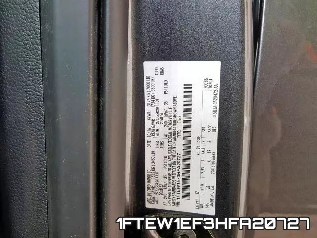 1FTEW1EF3HFA20727 фото 2