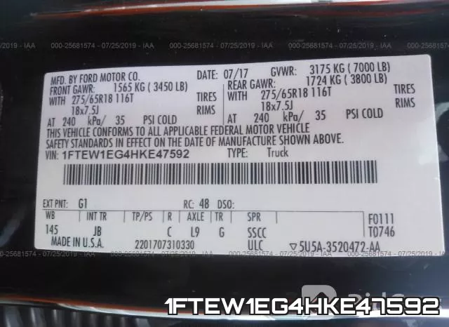 1FTEW1EG4HKE47592 фото 10