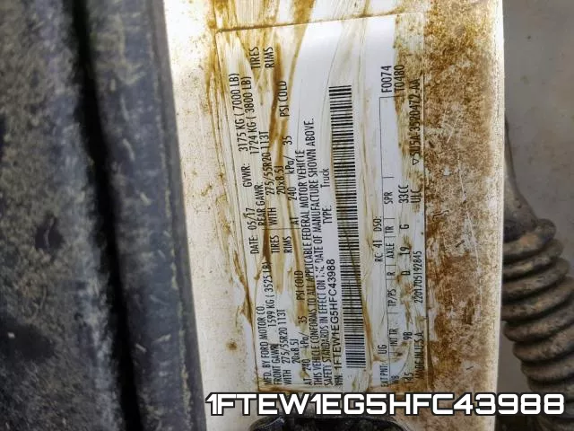 1FTEW1EG5HFC43988 фото 2