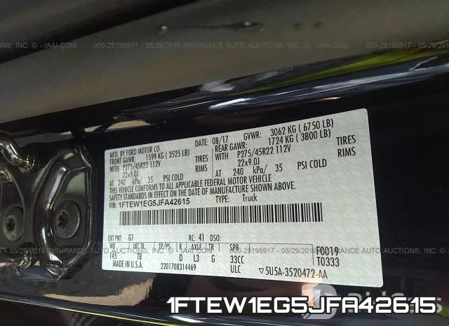 1FTEW1EG5JFA42615 фото 10