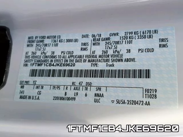 1FTMF1CB4JKE69620 фото 2