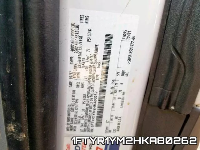 1FTYR1YM2HKA80262 фото 2