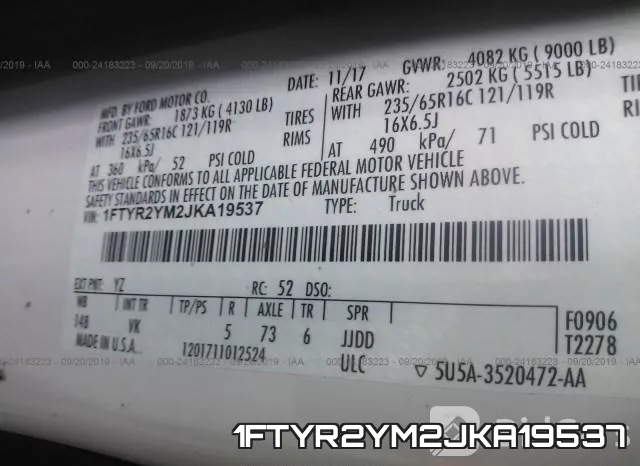 1FTYR2YM2JKA19537 фото 10