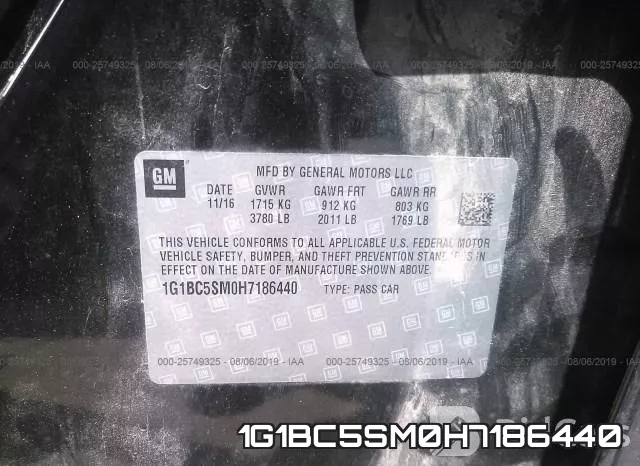 1G1BC5SM0H7186440 фото 10