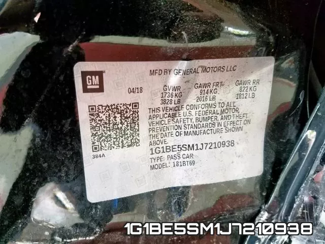 1G1BE5SM1J7210938 фото 2
