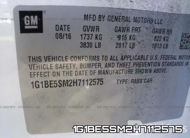 1G1BE5SM2H7112575 фото 10