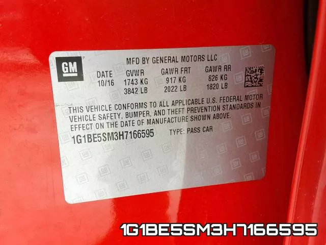 1G1BE5SM3H7166595 фото 2