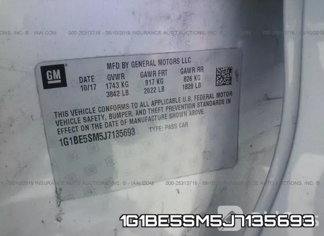 1G1BE5SM5J7135693 фото 10