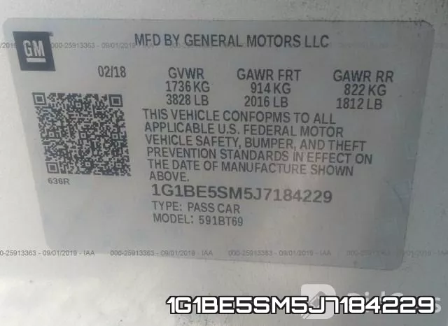 1G1BE5SM5J7184229 фото 10