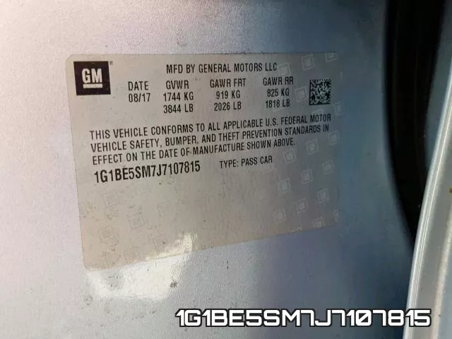 1G1BE5SM7J7107815 фото 2