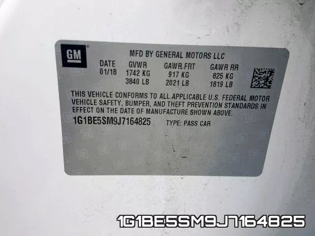 1G1BE5SM9J7164825 фото 2