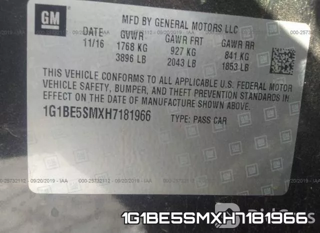 1G1BE5SMXH7181966 фото 10