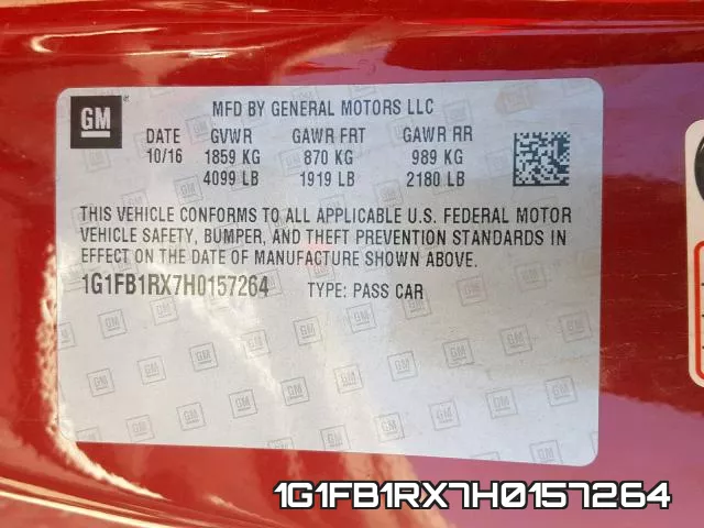 1G1FB1RX7H0157264 фото 2