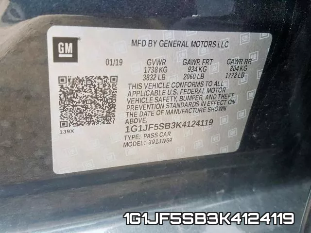 1G1JF5SB3K4124119 фото 2