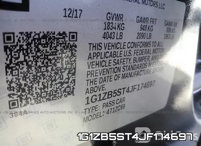 1G1ZB5ST4JF174697 фото 10