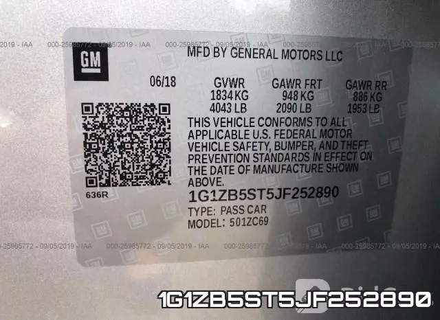 1G1ZB5ST5JF252890 фото 10