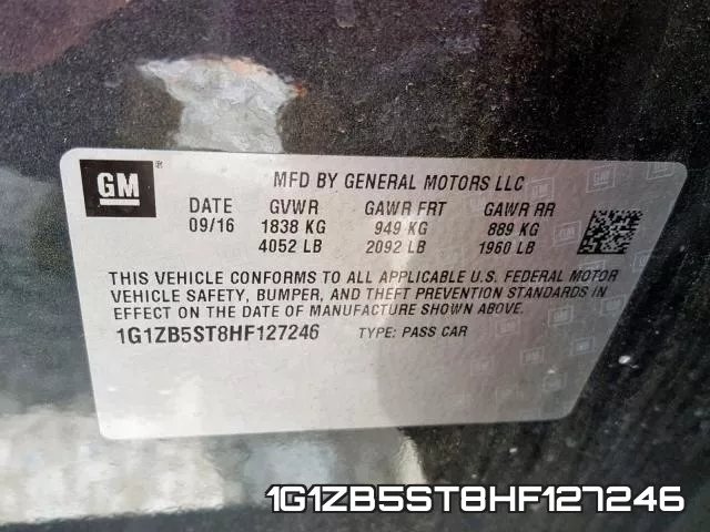 1G1ZB5ST8HF127246 фото 2