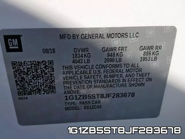 1G1ZB5ST8JF283678 фото 2