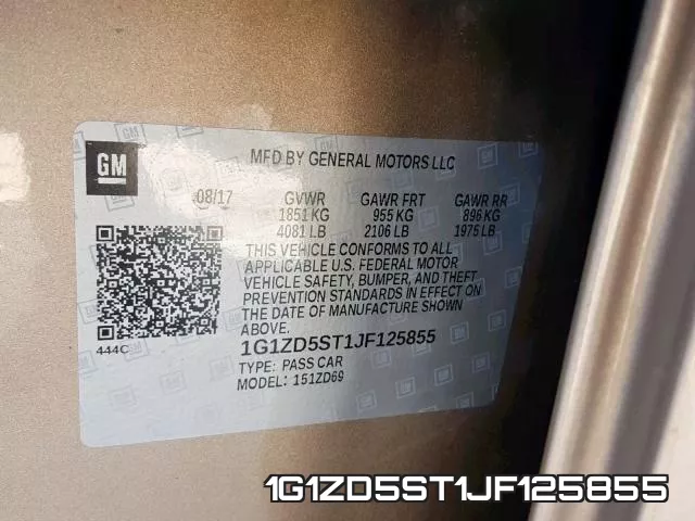 1G1ZD5ST1JF125855 фото 2