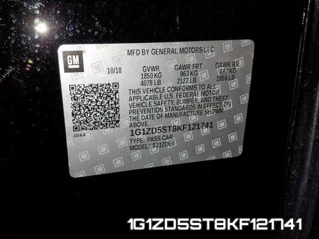 1G1ZD5ST8KF121741 фото 2