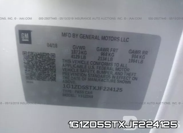 1G1ZD5STXJF224125 фото 10