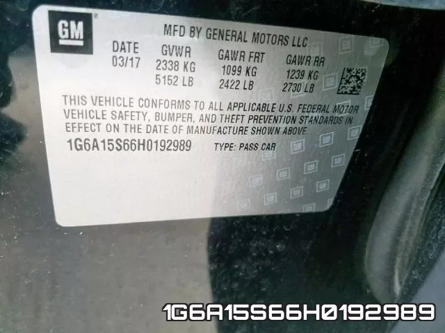1G6A15S66H0192989 фото 2