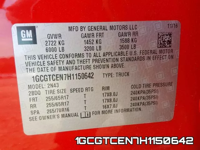 1GCGTCEN7H1150642 фото 2