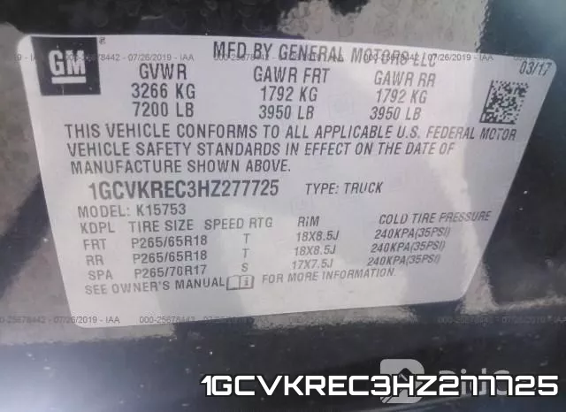 1GCVKREC3HZ277725 фото 10