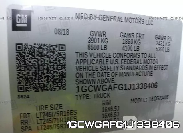 1GCWGAFG1J1338406 фото 8