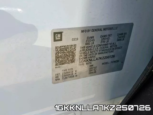 1GKKNLLA7KZ250726 фото 2