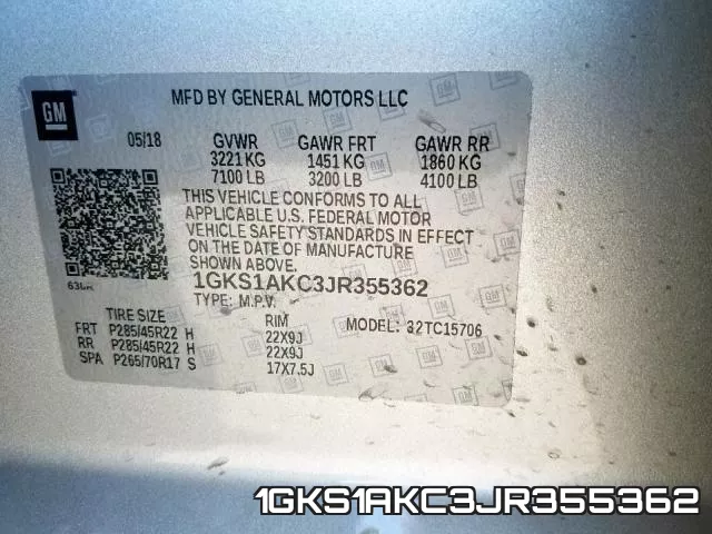 1GKS1AKC3JR355362 фото 2