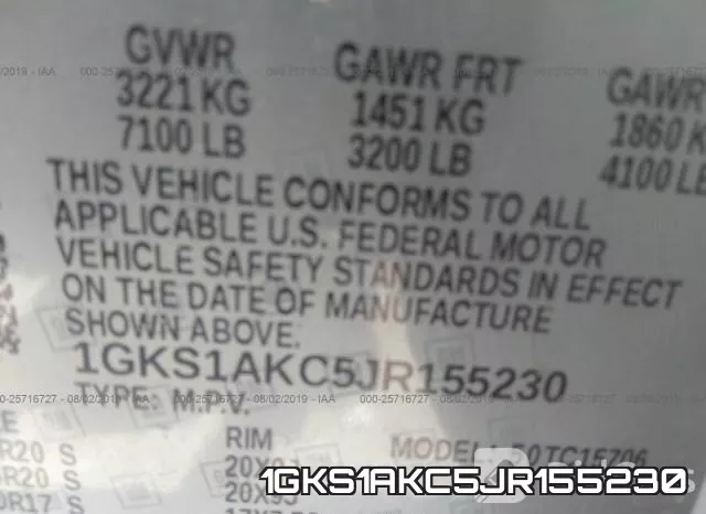 1GKS1AKC5JR155230 фото 10