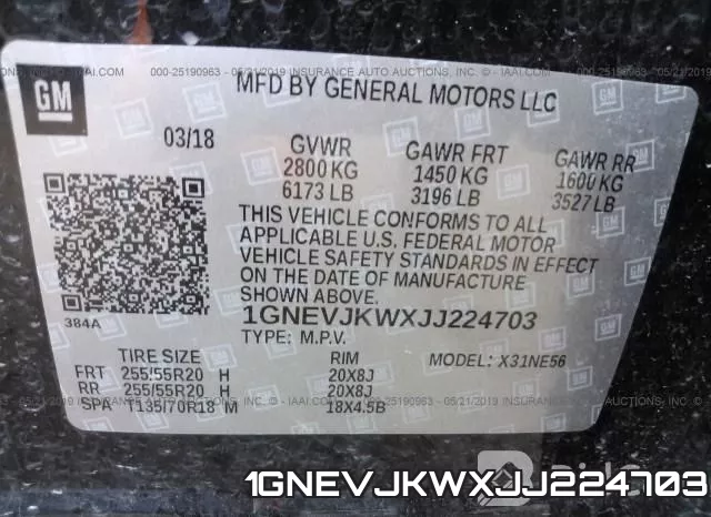 1GNEVJKWXJJ224703 фото 10