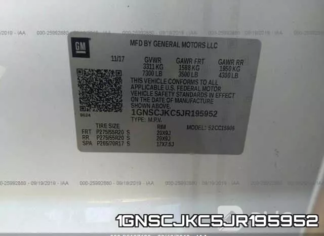 1GNSCJKC5JR195952 фото 10