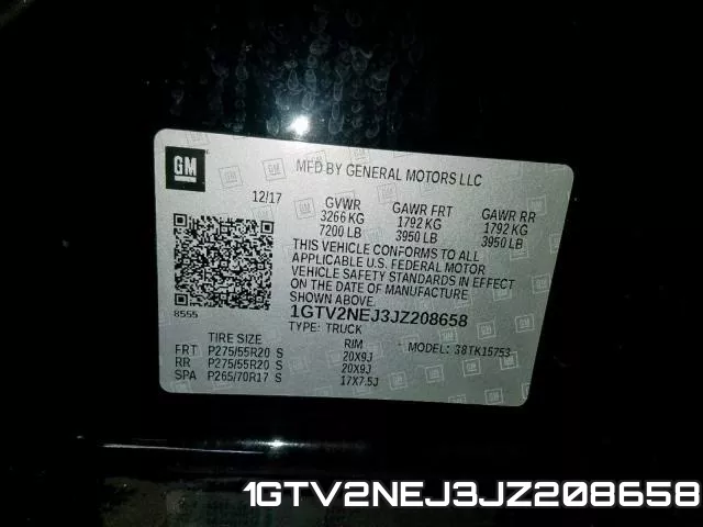 1GTV2NEJ3JZ208658 фото 2