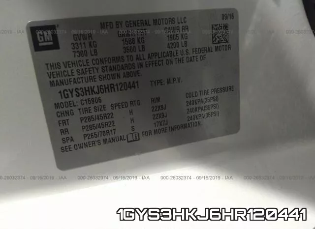 1GYS3HKJ6HR120441 фото 10