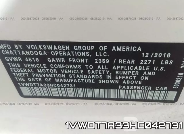 1VWDT7A33HC042731 фото 10