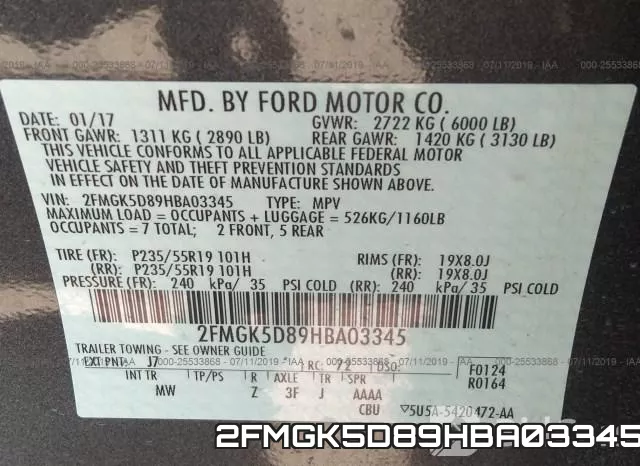 2FMGK5D89HBA03345 фото 10