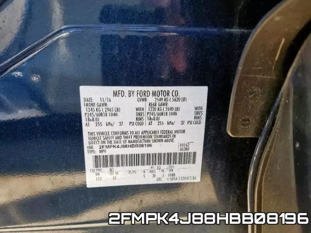 2FMPK4J88HBB08196 фото 2