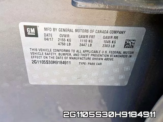 2G1105S30H9184911 фото 2