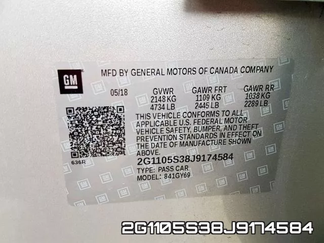2G1105S38J9174584 фото 2