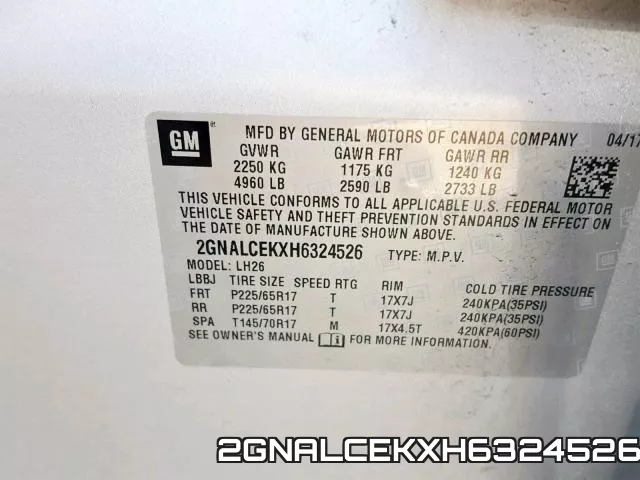2GNALCEKXH6324526 фото 2