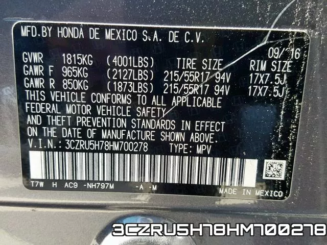 3CZRU5H78HM700278 фото 2