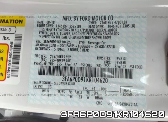 3FA6P0D91KR104620 фото 10